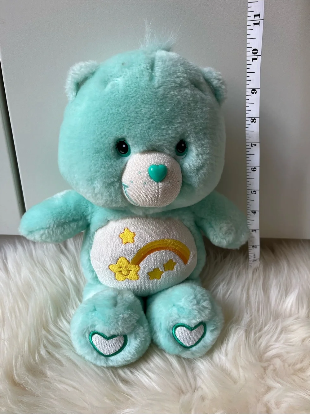 Vintage Y2K Care Bears Plush Glow A Lot Wish Bear 2003 Play Along Toys Toy